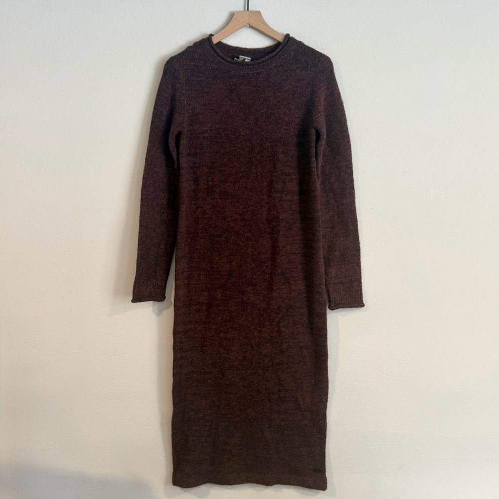 BENCH MAROON MAXI SWEATER DRESS SIZE SMALL NWT